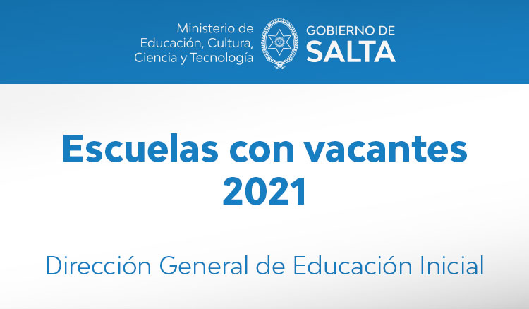 Escuelas con vacantes 2021