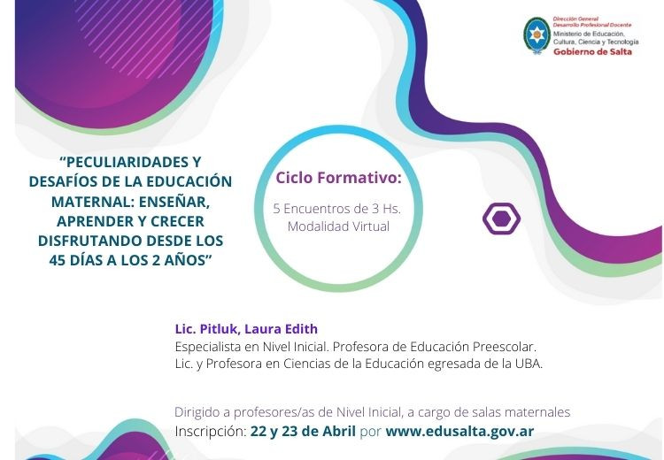 Mañana inicia una capacitación docente sobre educación maternal Mañana inicia una capacitación docente sobre educación maternal