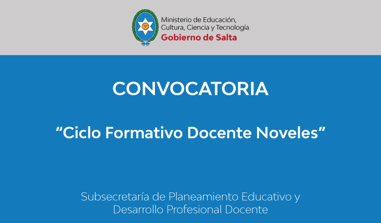 Convocatoria Ciclo Formativo Docentes Noveles Convocatoria Ciclo Formativo Docentes Noveles