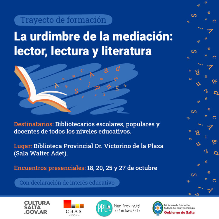 Nuevo trayecto de formación del Plan Provincial de Lectura Imagen Nuevo trayecto de formación del Plan Provincial de Lectura