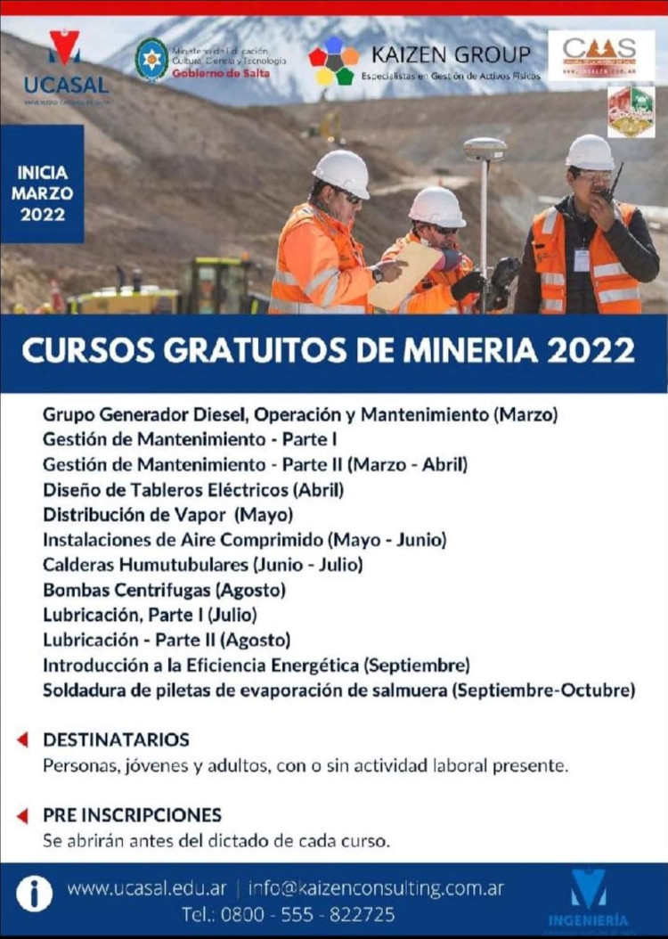 Se dictan cursos de formación laboral orientados al sector minero
