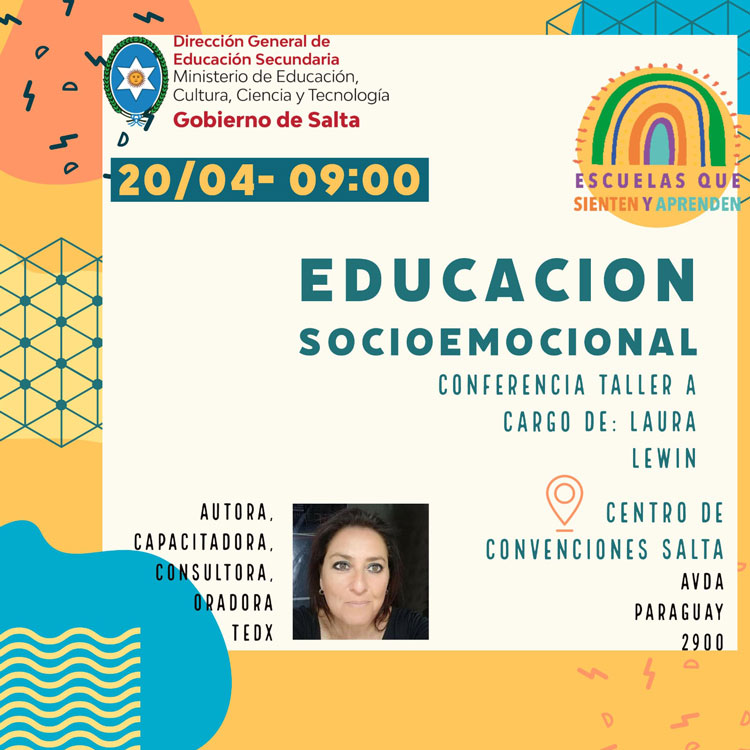 Conferencia–taller con Laura Lewin sobre Educación Emocional Imagen Conferencia–taller con Laura Lewin sobre Educación Emocional