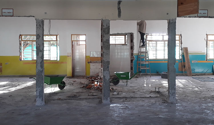 Iniciaron obras integrales en la escuela Gesta Sanmartiniana Fotografía Iniciaron obras integrales en la escuela Gesta Sanmartiniana