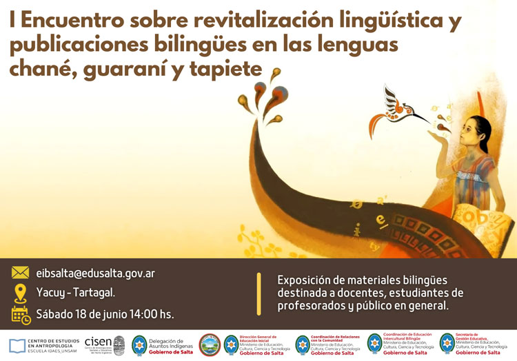 Primer Encuentro sobre revitalización lingüística y publicaciones bilingües en chané, guaraní y tapiete Imagen Primer Encuentro sobre revitalización lingüística y publicaciones bilingües en chané, guaraní y tapiete