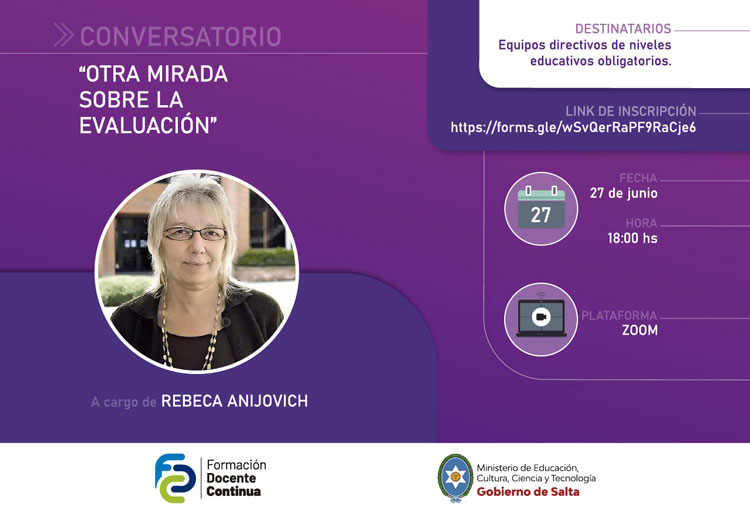 Conversatorio con Rebeca Anijovich Conversatorio con Rebeca Anijovich