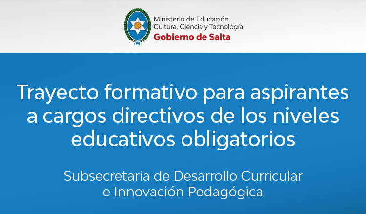 Imagen Trayecto formativo para aspirantes a cargos directivos de niveles educativos obligatorios