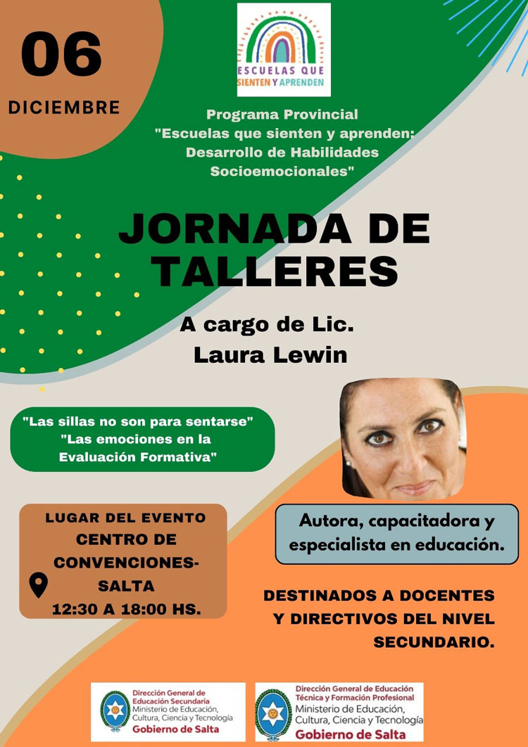 Jornada de talleres para docentes a cargo de Laura Lewin Imagen Jornada de talleres para docentes a cargo de Laura Lewin
