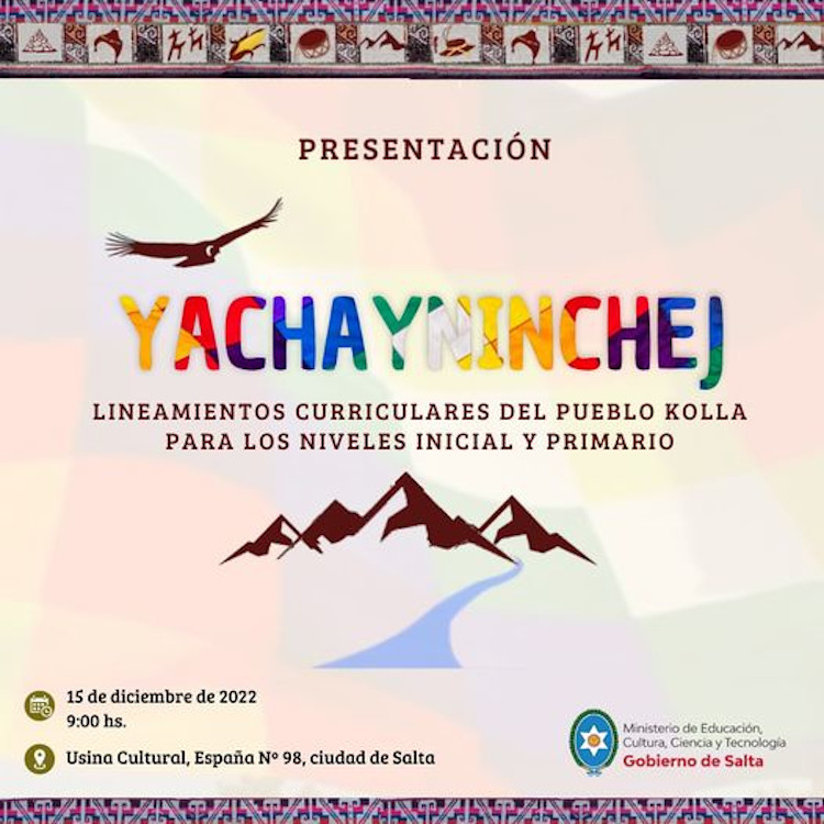 Presentarán los lineamientos curriculares interculturales de pueblo kolla Presentarán los lineamientos curriculares interculturales de pueblo kolla