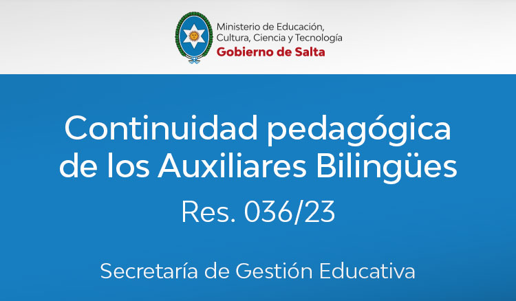 Imagen Continuidad pedagógica de los Auxiliares Bilingües