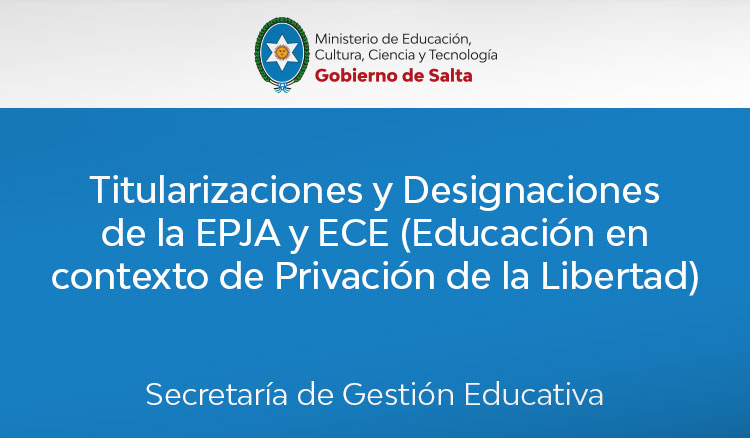 Titularizaciones y Designaciones de la EPJA y ECE Imagen Titularizaciones y Designaciones de la EPJA y ECE