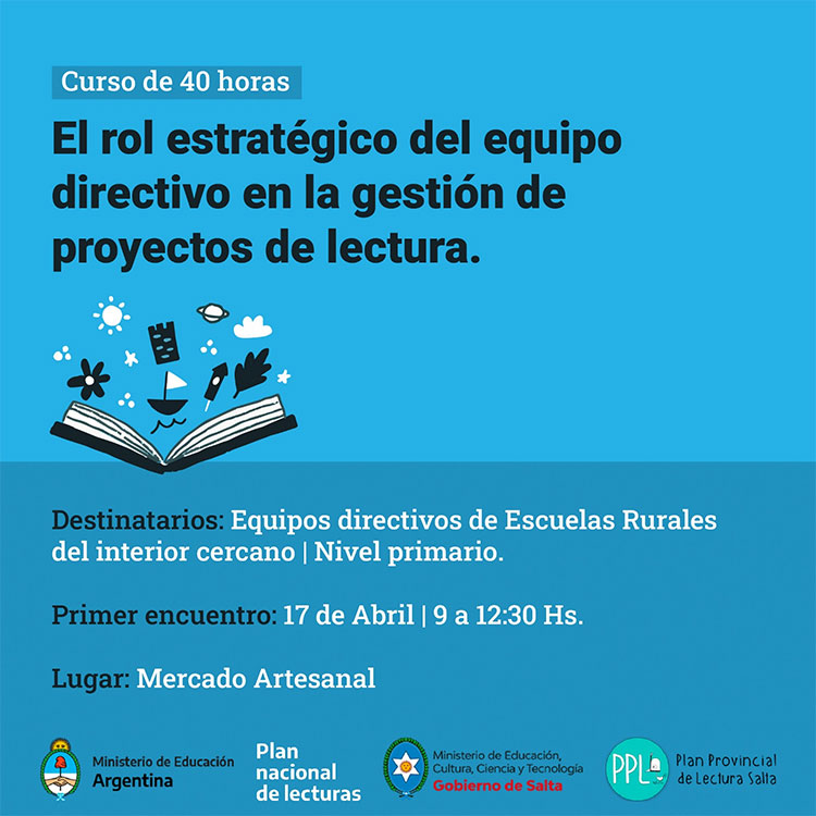 Curso: “El rol estratégico del equipo directivo en la gestión de proyectos institucionales de lectura” Curso: “El rol estratégico del equipo directivo en la gestión de proyectos institucionales de lectura”