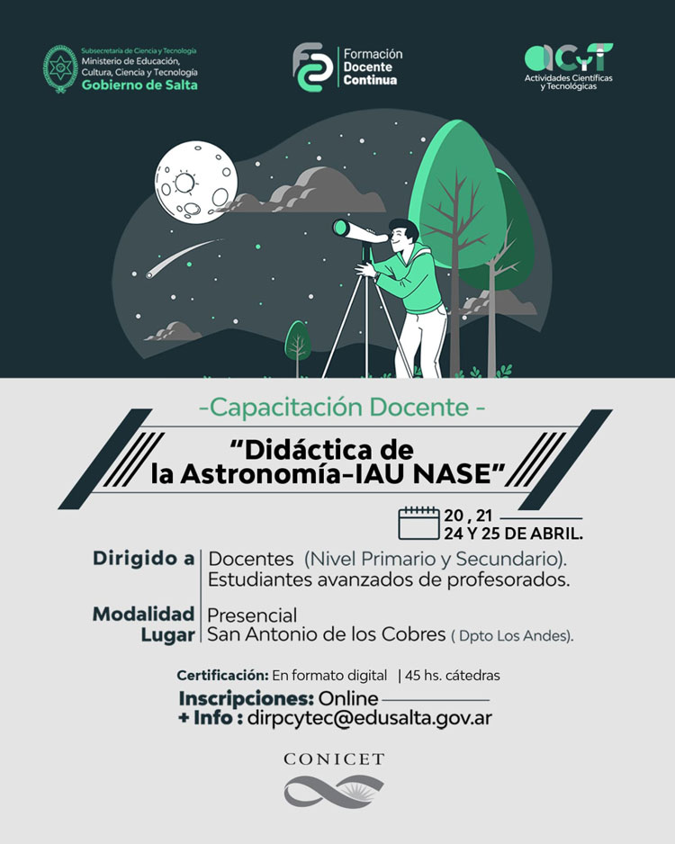 Buscan fortalecer conocimientos sobre astronomía en San Antonio de los Cobres Imagen Buscan fortalecer conocimientos sobre astronomía en San Antonio de los Cobres