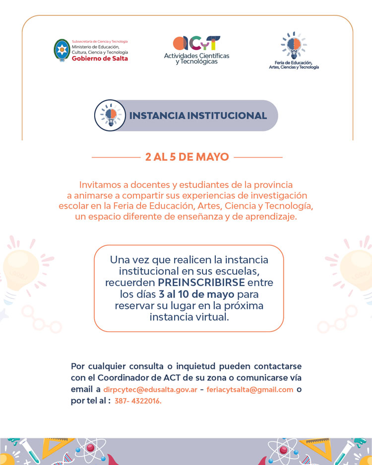 Instancia Institucional Feria de Educación, Artes, Ciencia y Tecnología Imagen Instancia Institucional Feria de Educación, Artes, Ciencia y Tecnología