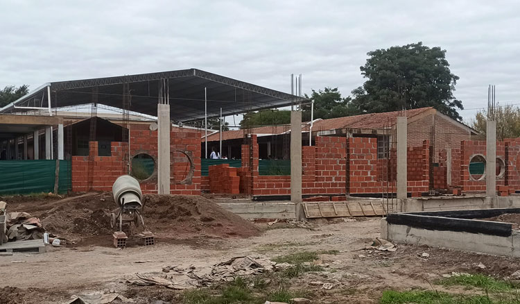 Fotografía Se construye la sala de nivel inicial de la escuela Murialdo de Rosario de la Frontera