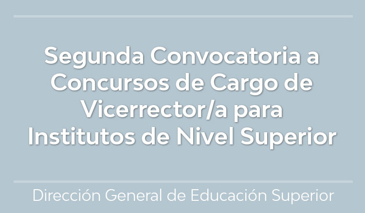 Imagen Segunda Convocatoria a Concursos de Cargo de Vicerrector/a