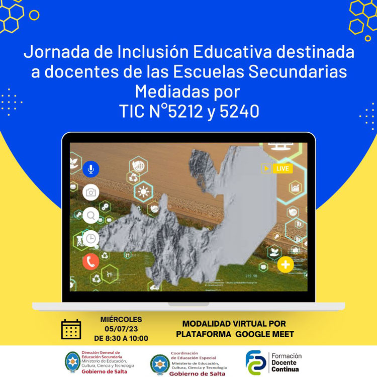 Imagen Jornada de Inclusión Educativa destinada a docentes de las Escuelas Secundarias Mediadas por TIC N°5212 y 5240