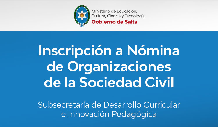 Imagen Inscripción a Nómina de Organizaciones de la Sociedad Civil