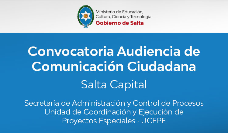 Convocatoria Audiencia de Comunicación Ciudadana · Salta capital Imagen Convocatoria Audiencia de Comunicación Ciudadana · Salta capital