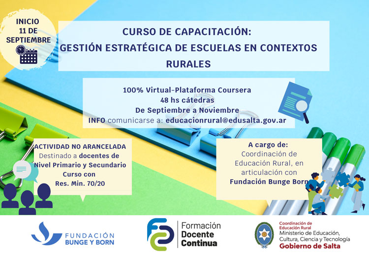 Capacitación sobre gestión estratégica de escuelas en contextos rurales Imagen Capacitación sobre gestión estratégica de escuelas en contextos rurales