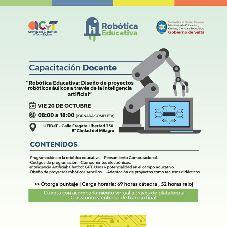 Imagen Curso de capacitación Robótica Educativa