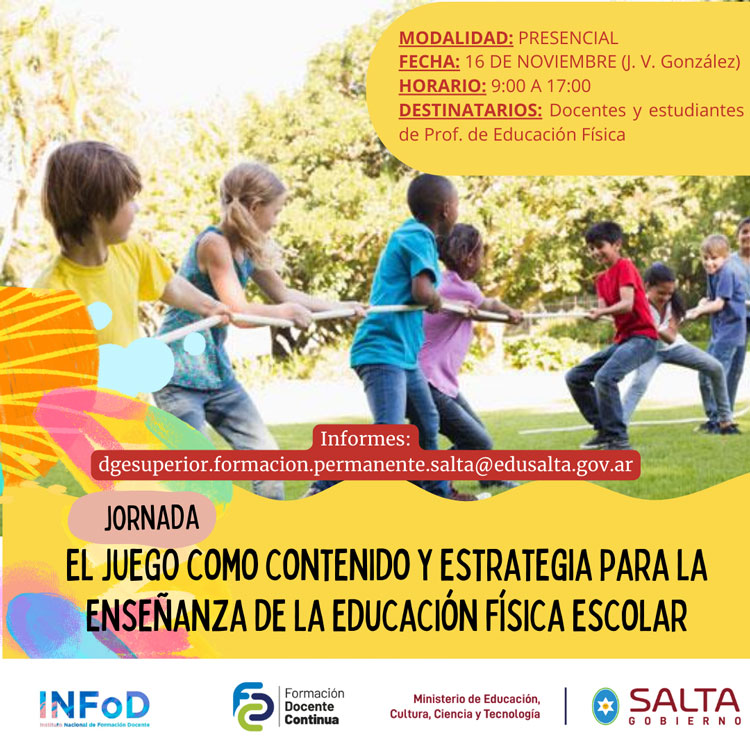 Imagen Nuevo curso de capacitación sobre juego y estrategia para la enseñanza de Educación Física