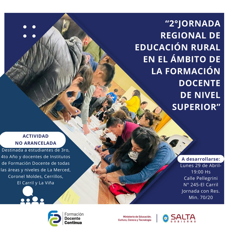 Imagen: 2° Jornada Regional: La Educación rural en el ámbito de la Formación...