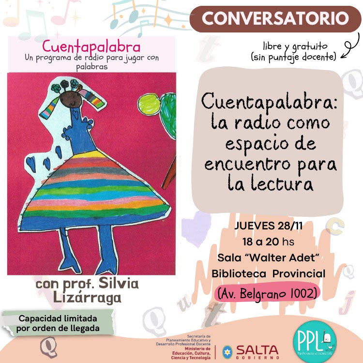 Conversatorio Cuenta palabra: la radio como espacio de encuentro para la lectura Imagen Conversatorio Cuenta palabra: la radio como espacio de encuentro para la lectura