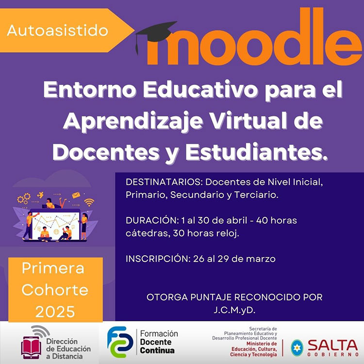 Imagen: Curso Autoasistido: Moodle: Entorno educativo para el aprendizaje virtual de docentes y estudiantes