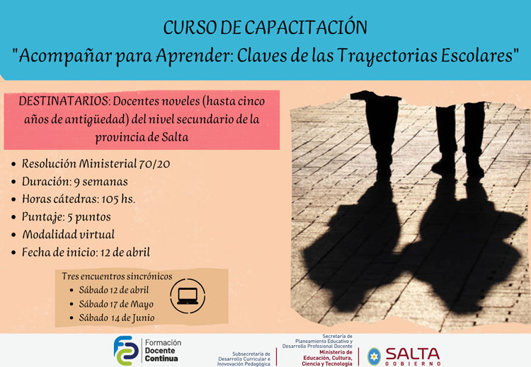 Imagen: Curso Acompañar para aprender: Claves de las trayectorias escolares