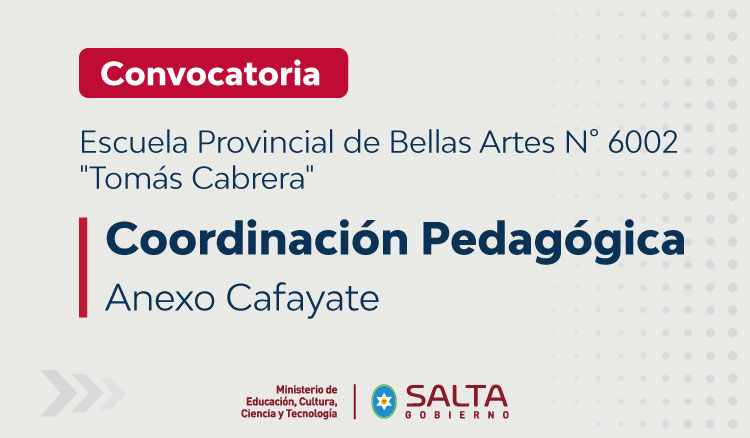 Imagen: Convocatoria Coordinación Pedagógica · Anexo Cafayate
