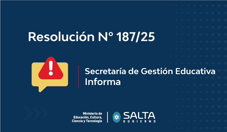 La Secretaría de Gestión Educativa informa Imagen: La Secretaría de Gestión Educativa informa