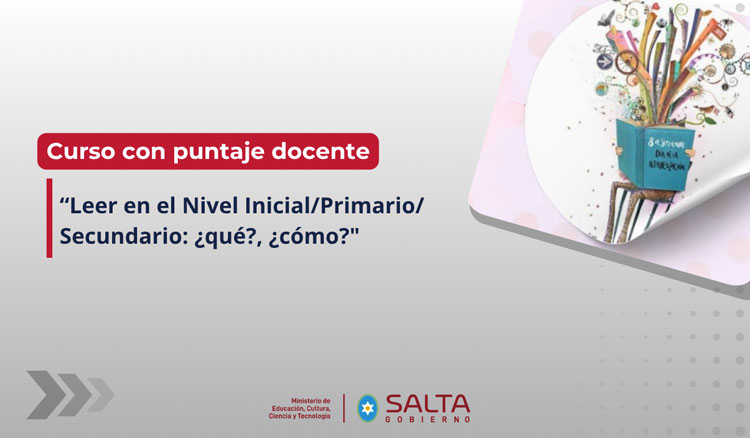 Curso Leer en el Nivel Inicial/Primario/Secundario Imagen: Curso Leer en el Nivel Inicial/Primario/Secundario