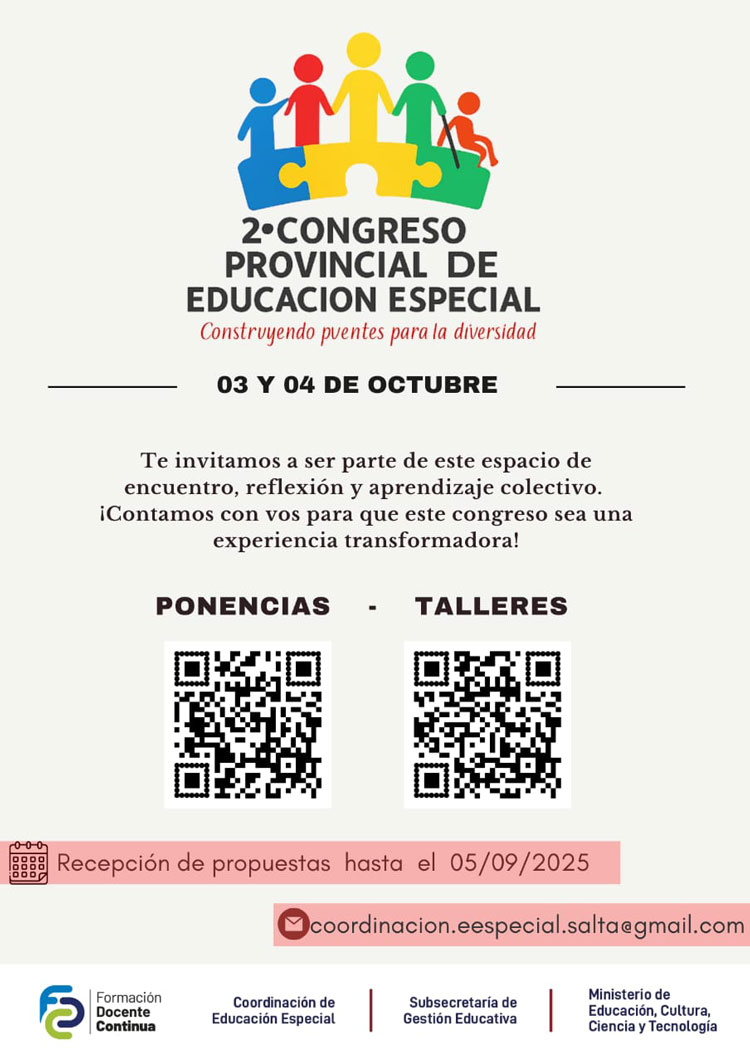 Imagen: Segundo Congreso Provincial de Educación Especial