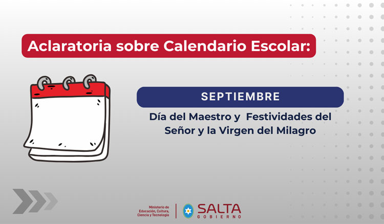 Calendario escolar: Día del Maestro y Festividades Imagen: Calendario escolar: Día del Maestro y Festividades