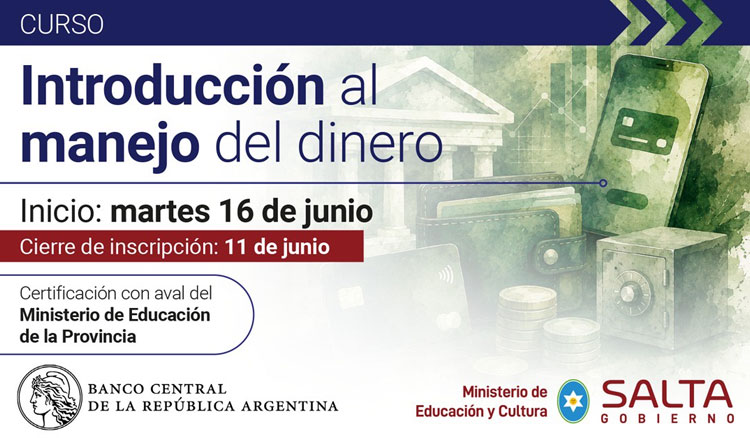 Imagen: El Banco Central ofrecerá a docentes salteños la capacitación “Introducción al manejo del dinero”