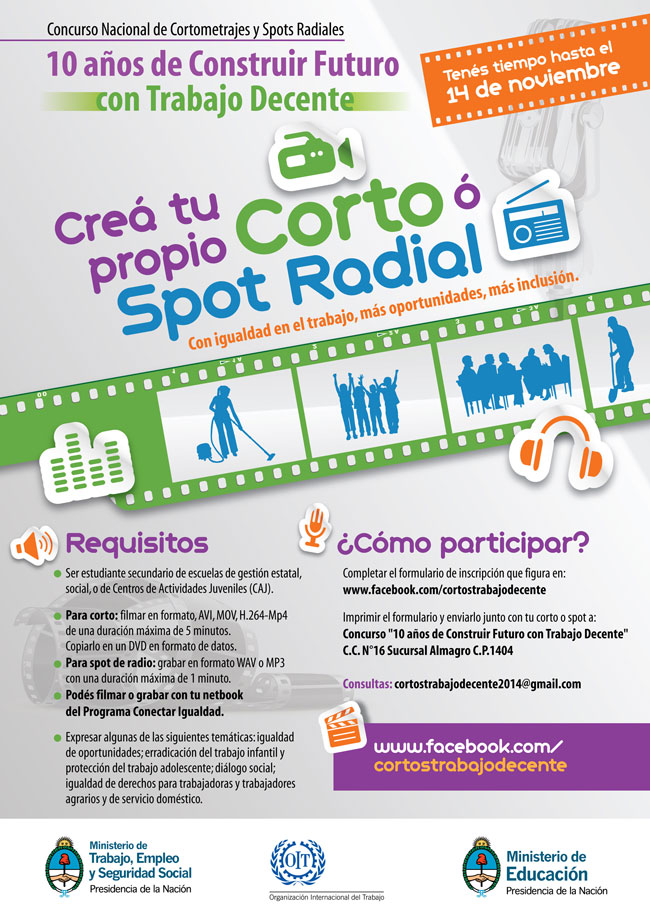 Concurso de Cortometrajes y Spots Radiales