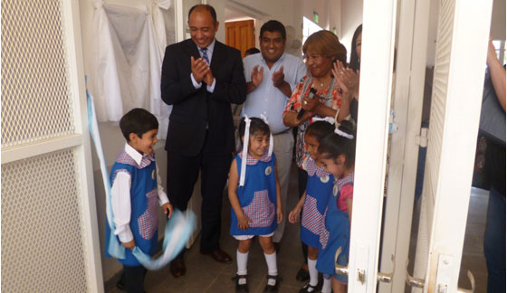 Niños de La Viña cuentan con nueva escuela de Nivel Inicial