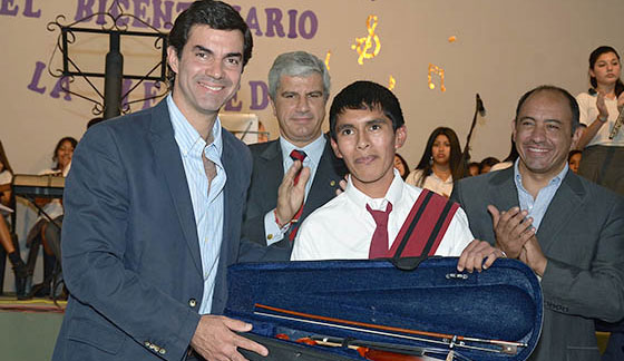 Urtubey participó en el lanzamiento de la Orquesta Infanto Juvenil de La Merced
