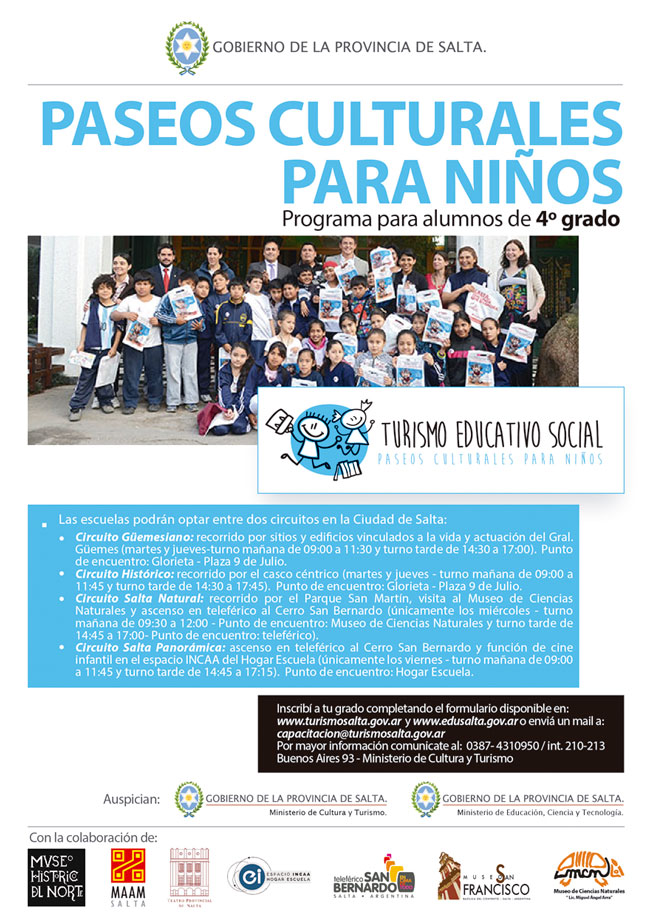 Programa Paseos culturales para niños Programa Paseos culturales para niños