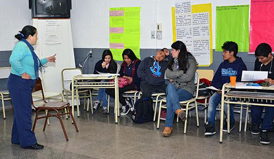 Alumnos de colegios secundarios de zona sur de la ciudad participan de talleres sobre Educación Sexual Integral.