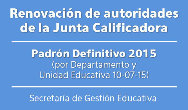 Renovación de autoridades de la Junta Calificadora