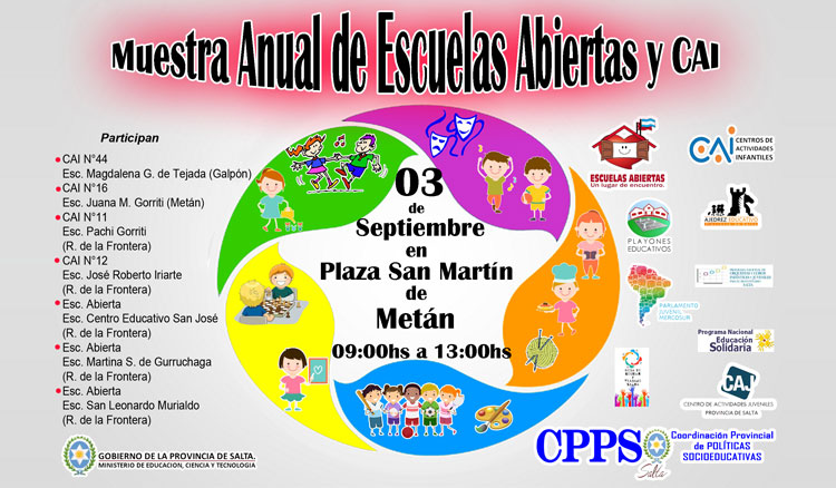 Muestra anual de los CAI y Escuelas Abiertas de Metán y Rosario de la Frontera
