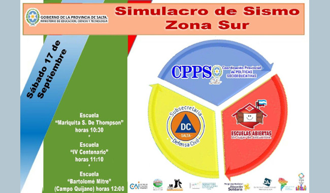 Escuelas Abiertas y Defensa Civil realizarán simulacros de sismo Escuelas Abiertas y Defensa Civil realizarán simulacros de sismo