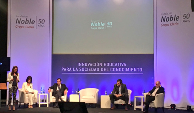 La ministra Berruezo participó del encuentro de especialistas en educación de fundación Noble