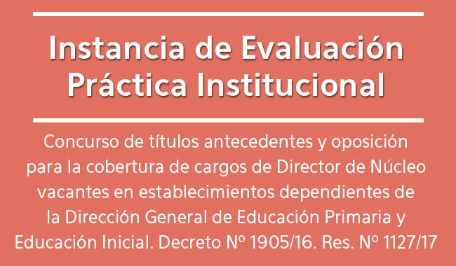 Instancia de Evaluación Práctica Institucional Instancia de Evaluación Práctica Institucional
