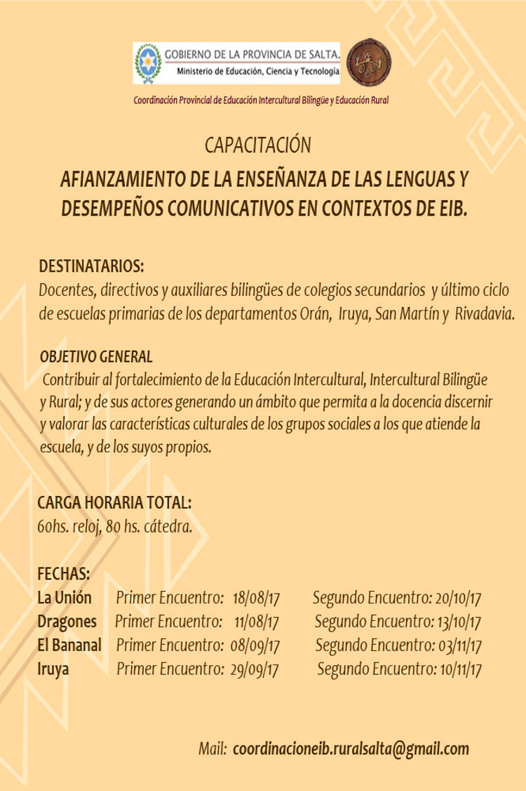 Capacitación en contextos de EIB Capacitación en contextos de EIB