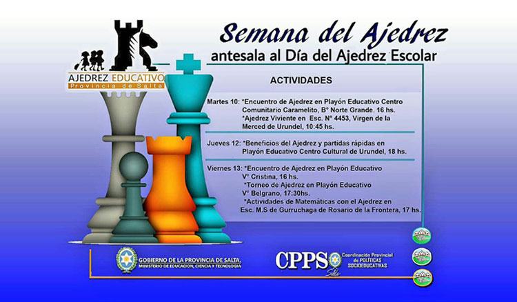Escuelas abiertas y los playones educativos celebran el día del ajedrez escolar