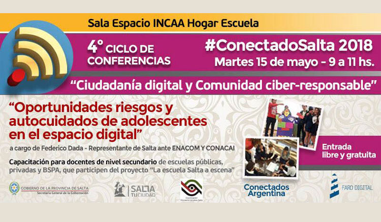 Ciclo #ConectadoSalta: Mañana se dará una charla para docentes