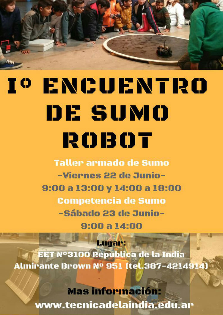 Se lanza el 1° Encuentro de Sumo Robot en la provincia
