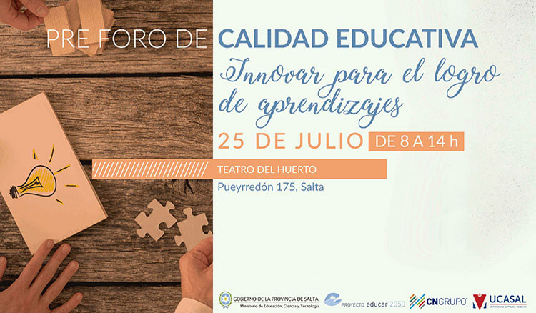 Abrieron las inscripciones para el Pre-foro de Calidad Educativa Salta 2018 Abrieron las inscripciones para el Pre-foro de Calidad Educativa Salta 2018